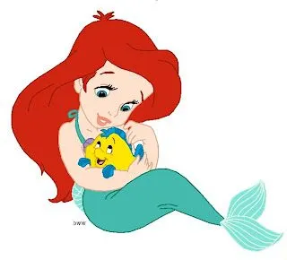 Pequena Sereia Disney Baby | Desenhos para Colorir