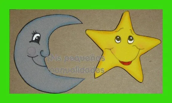 mis pequeñas manualidades: luna y estrella