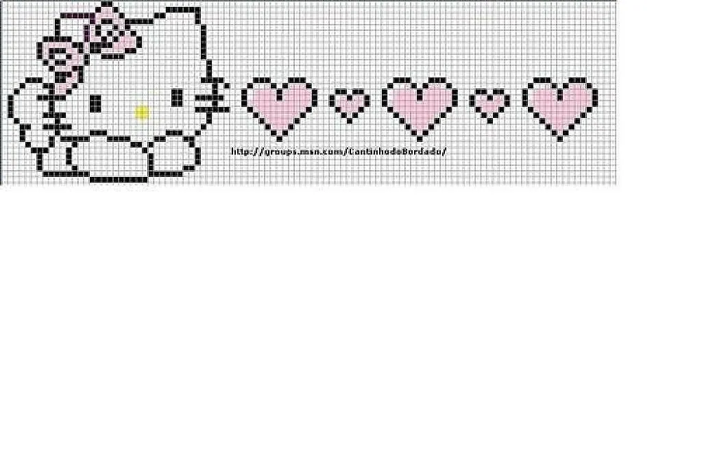 Hello Kitty punto de cruz - Imagui