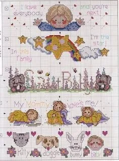 mi pequeño mundo: pequeños detalles para bebes pto cruz