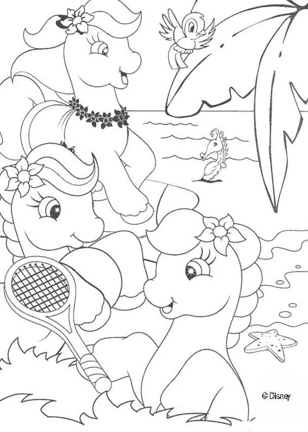 Mi pequeño Pony para colorear, Ponies felices para imprimir