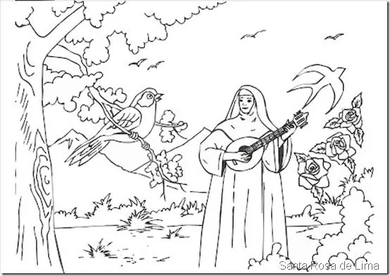PEQUES Y PECAS...: SANTA ROSA DE LIMA, LA MÚSICA Y LA NATURALEZA: