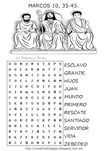 ASSERTUM: SOPA DE LETRAS: MARCOS 10, 35-45.