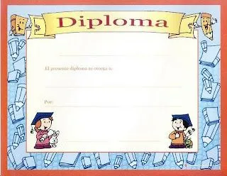 Os peques de Valeixe: DIPLOMAS INFANTILES