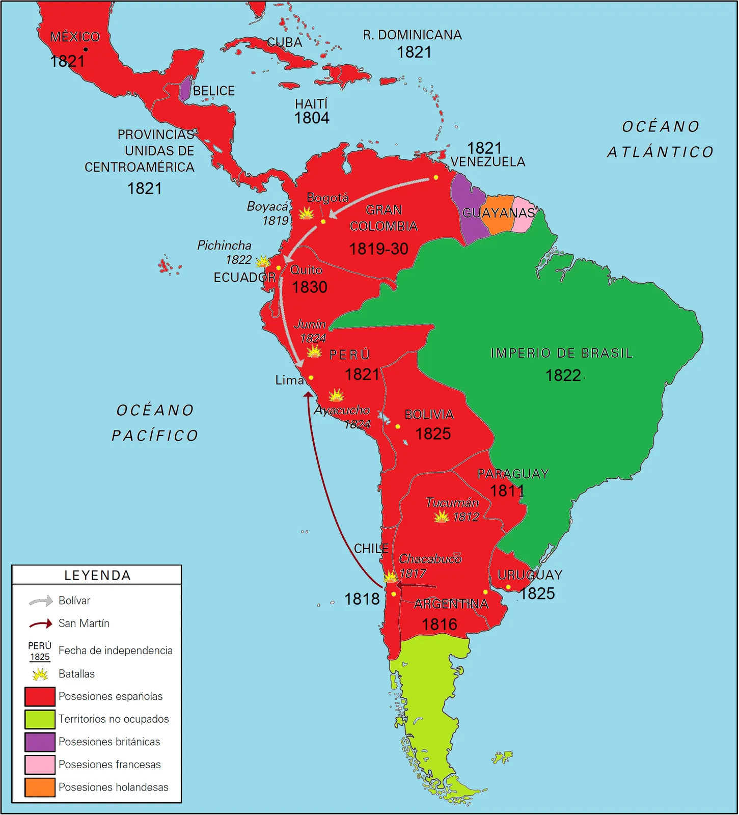 La pérdida de la secular unidad hispanoamericana | Hispanoamérica ...