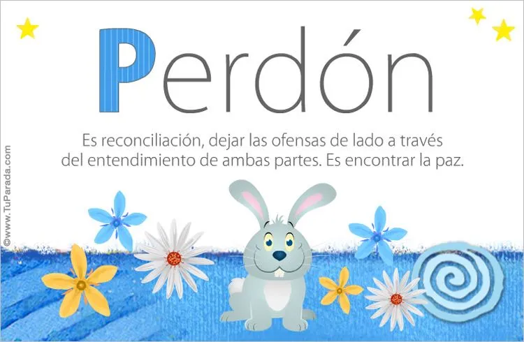 Perdón. Valores humanos, ver tarjetas, postales virtuales