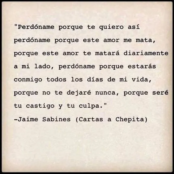 Perdóname porque te quiero así, perdóname porque... - Libélula