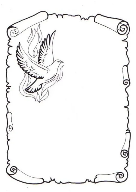 Dibujo de pergamino antiguo para colorear - Imagui