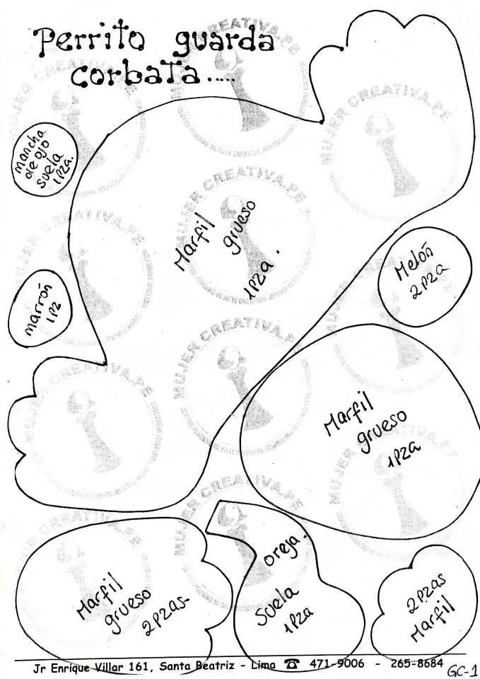 Perrito guarda corbatas - Manualidades en Goma Eva y Foami