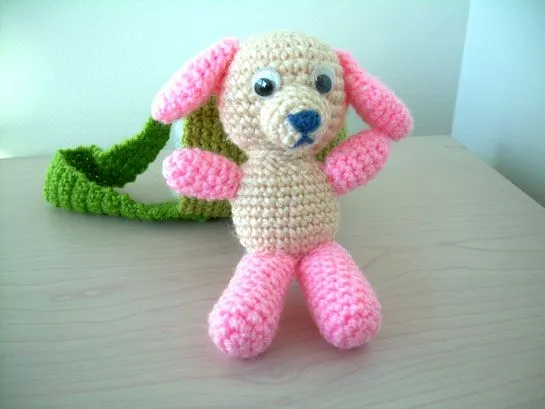 Perrito Tejido a crochet con bolsito de transporte | elrincondelana