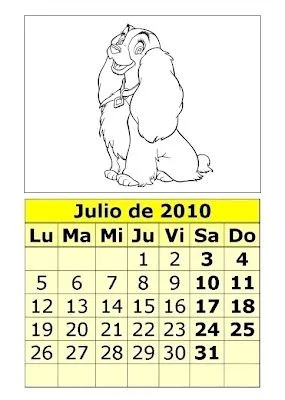  ... perritos para colorear de 2010 (3ª parte) : Calendarios para imprimir