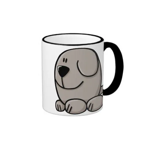 Perro del dibujo animado taza | Zazzle