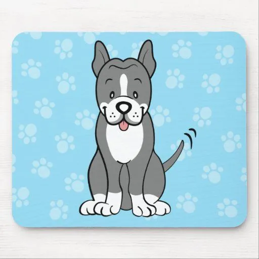 Perro lindo Pitbull Mousepad del dibujo animado Tapetes De Raton ...