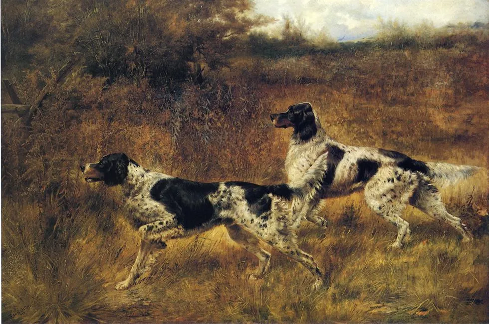 Perros de Caza", óleo sobre lienzo de Edmund Henry Osthaus (1858 ...