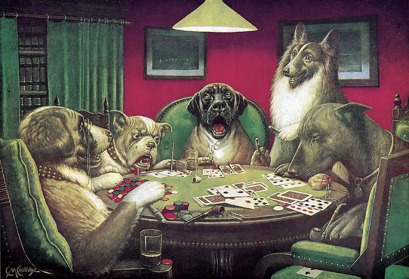 Perros Jugando Poker de Cassius Marcellus Coolidge | Teoría del Poker