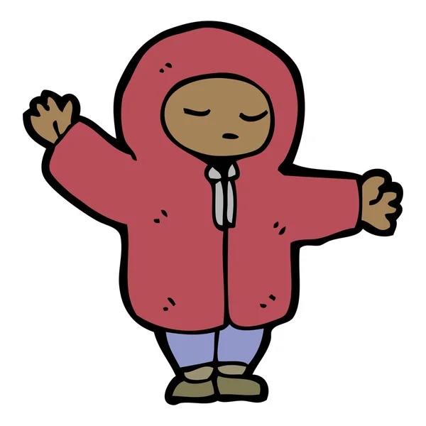 persona en dibujos animados de abrigo de invierno — Vector stock ...