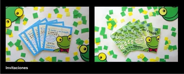 Tarjetas de invitación de sapo pepe - Imagui