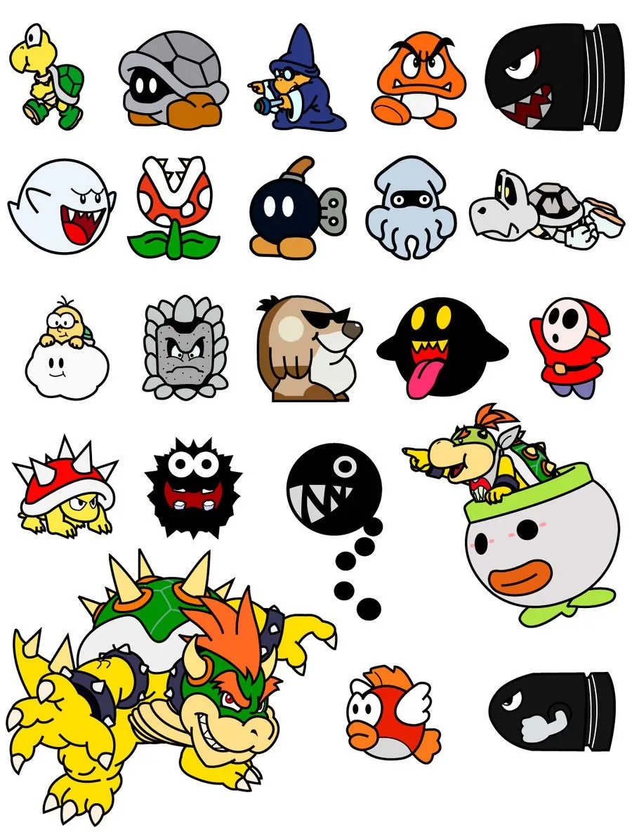 Personajes de Mario Bros by luigicuau10 on DeviantArt