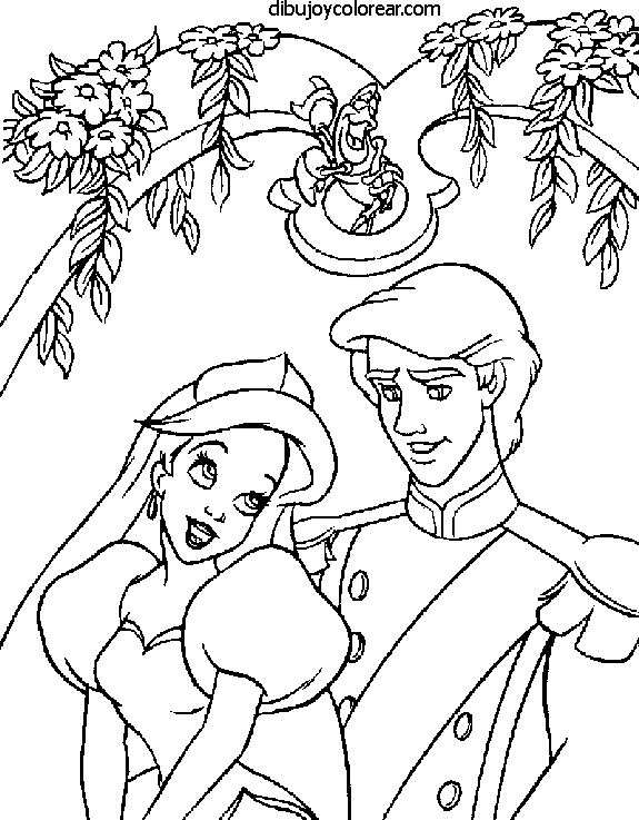 Personajes de la Sirenita para colorear - Imagui