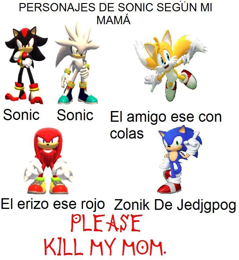 Los personajes de Sonic segun mi mama ._. by xXKuroJunjouXx on ...