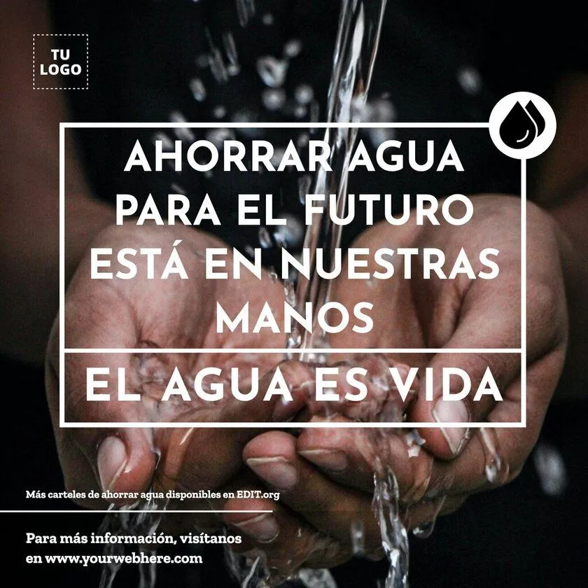 Personaliza un cartel de ahorro de agua