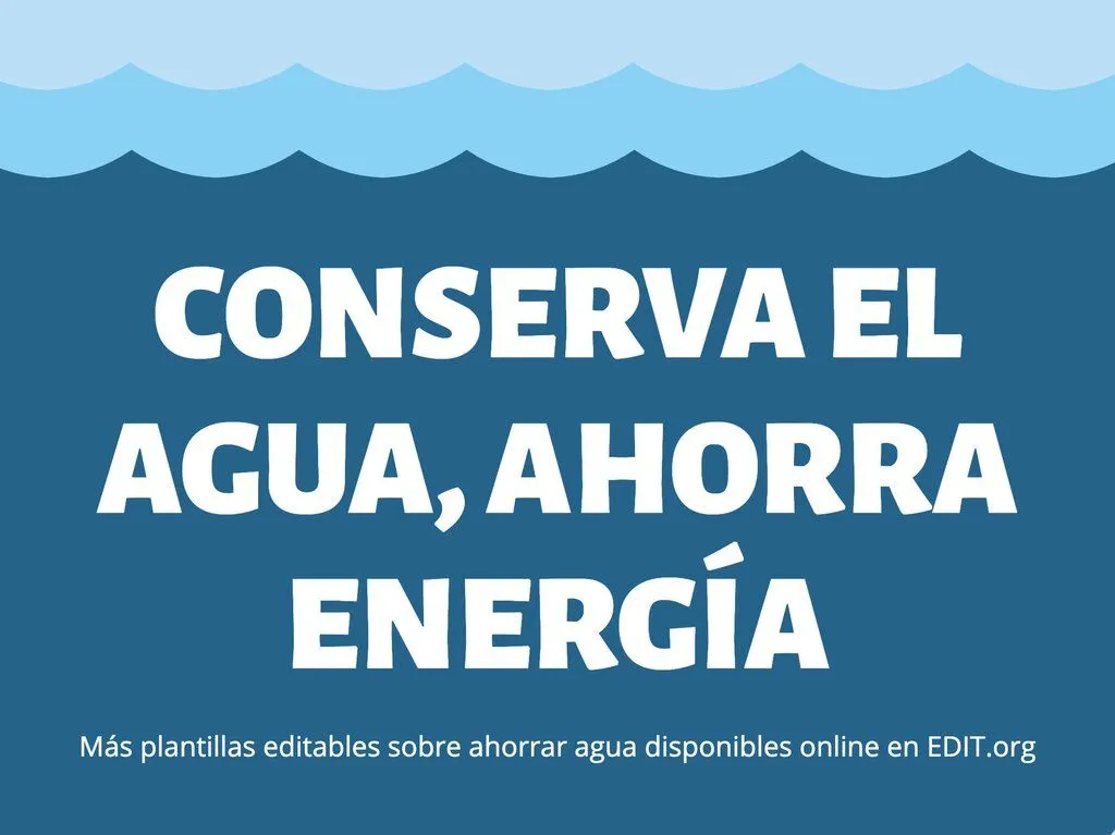 Personaliza un cartel de ahorro de agua