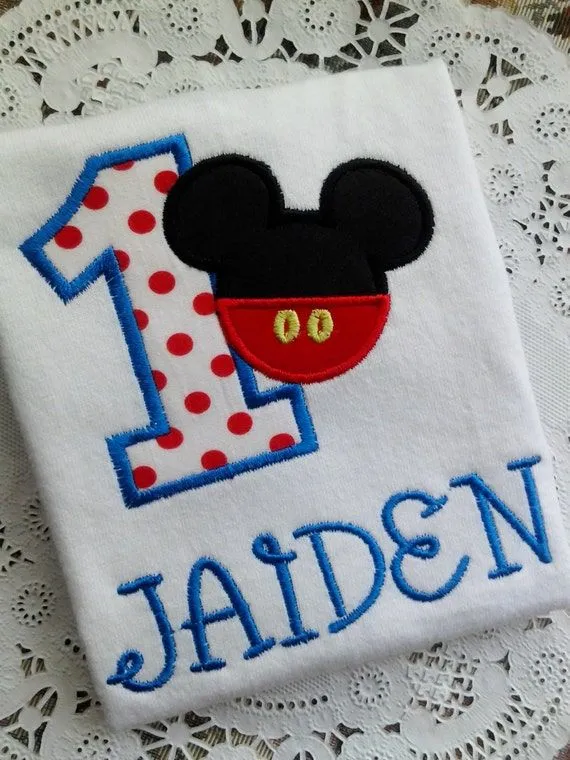 Personalizado cumpleaños Mickey Mouse camisa por BabyLoveFashion