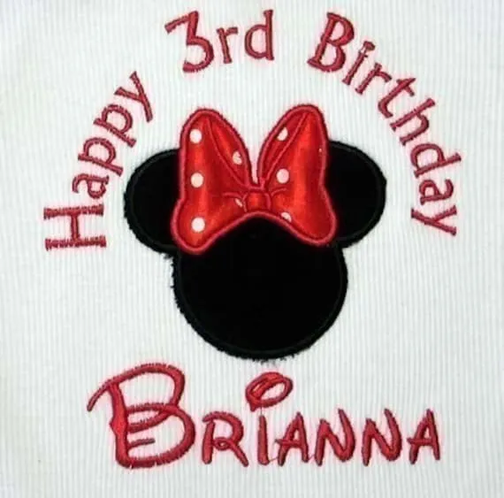 Personalized Birthday TSHIRT with Minnie Mouse by parsik93 on Etsy