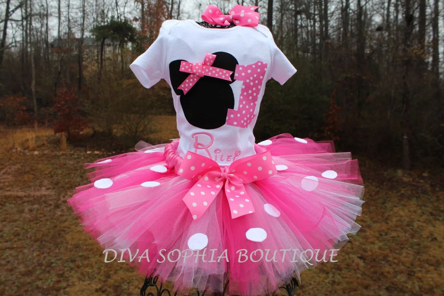 Personalized Minnie Mouse Tutu Set with by DivaSophiaBoutique