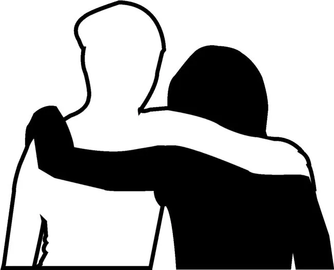 Como dibujar a dos personas abrazadas - Imagui