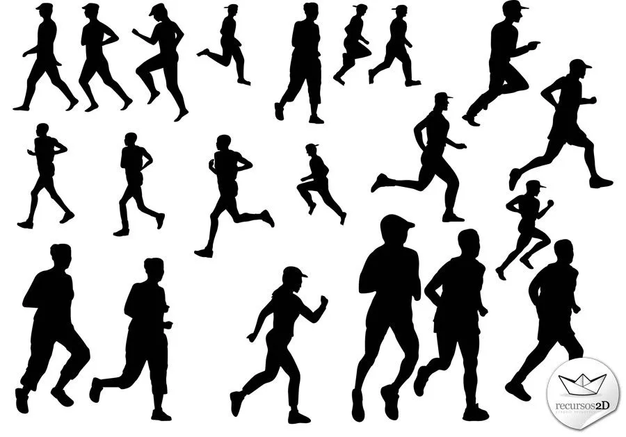 Personas corriendo en vector (Free Vector Running People ...