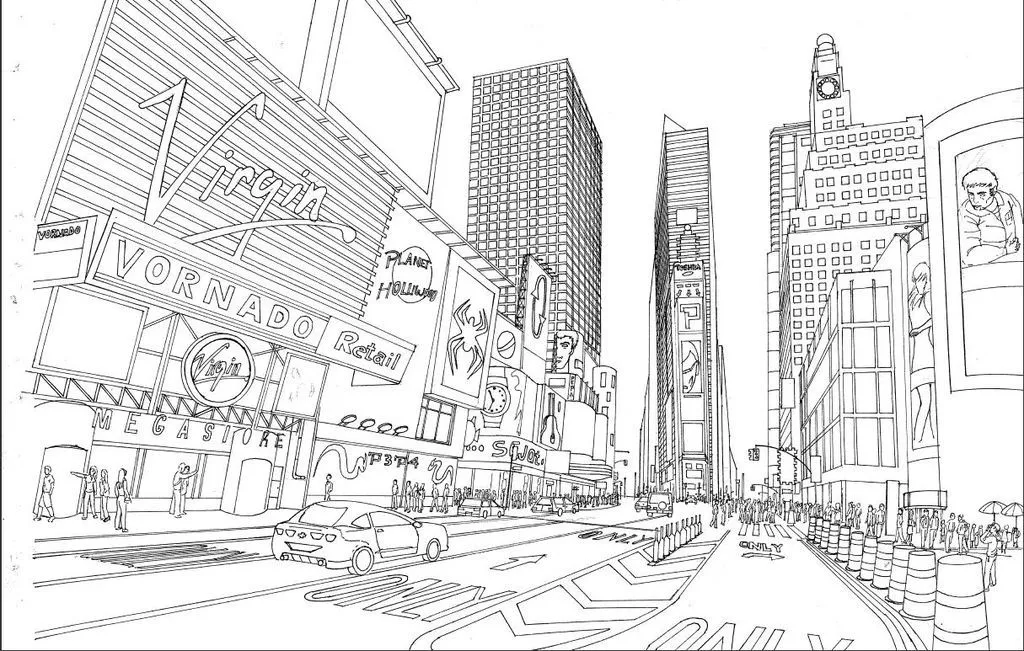 Perspectiva Time Square Pablo Eliseo Perez argueta - Artelista.