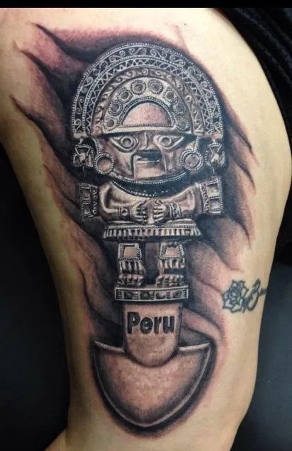 Peruvian Tumi tattoo done by the very talented Cesar Perez out of ...
