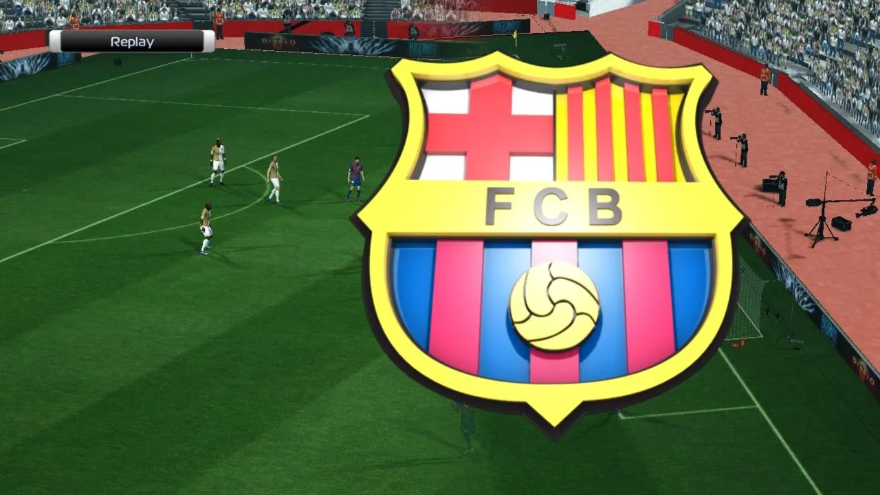 PES Kaesbe: PES 2012 Barcelona 3D Replay Logo by heru87