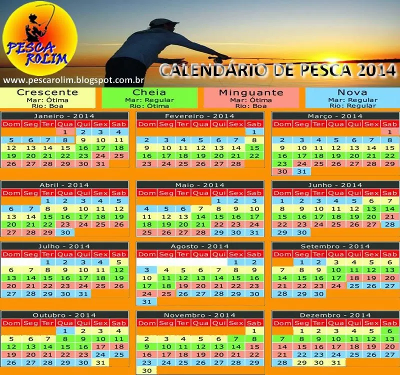 Calendario de pesca 2014 - Imagui