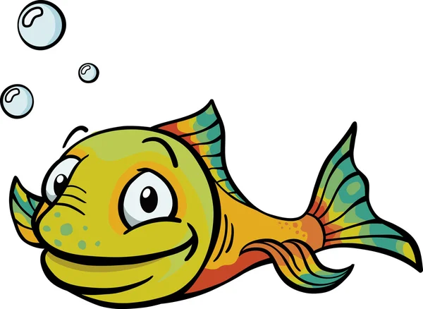 Pescado feliz de dibujos animados — Vector stock © Noedelhap #5799989