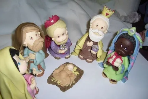 Pesebre en porcelana fria - Imagui