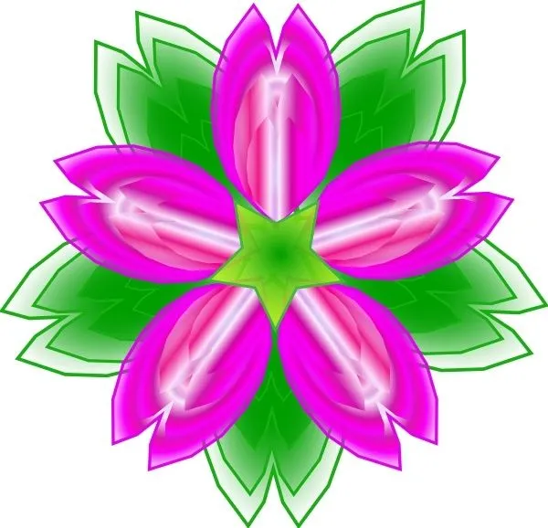 Cinco Pétalos de flores de imágenes prediseñadas Vector de ...