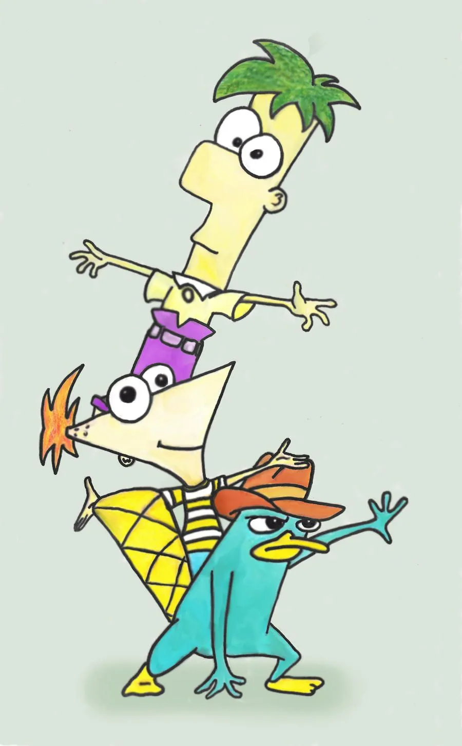 Phineas, Ferb and Perry by ~Perrynator on deviantART