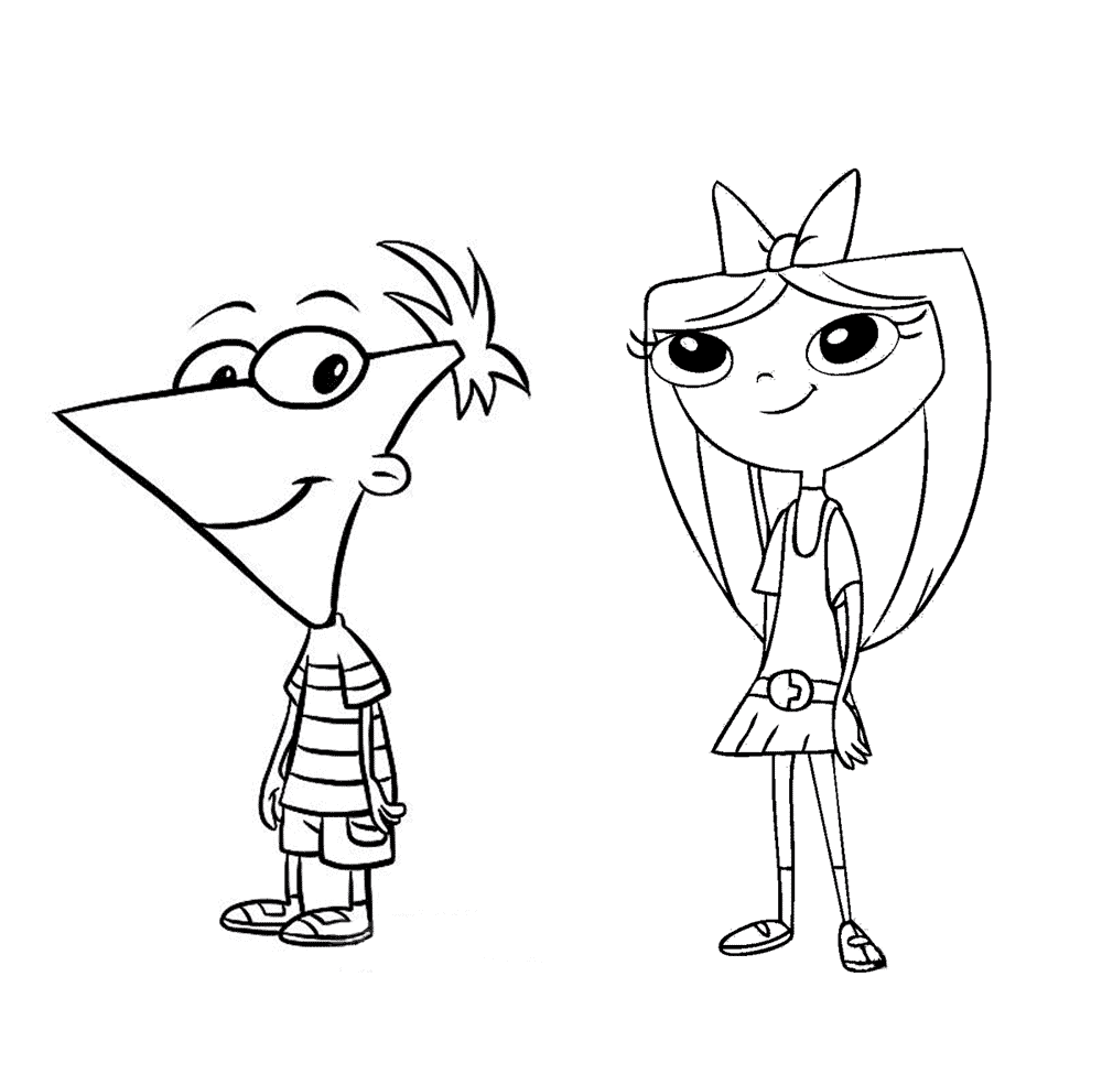 Phineas y Ferb para colorear | Dibujos para Niños