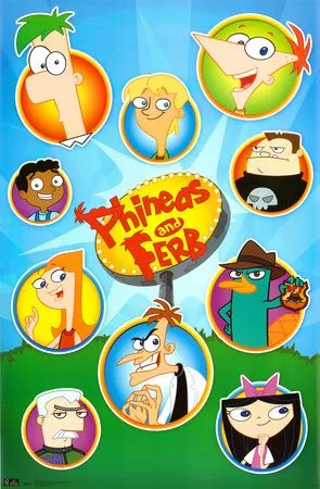 Phineas & Ferb - Grid Póster en AllPosters.com.ar.