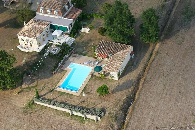 Photo: French House and Swimming Pool from the Air IMG 7677