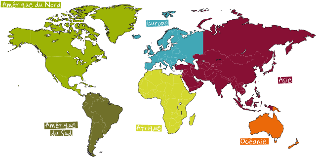 Photos carte du monde continents page 2