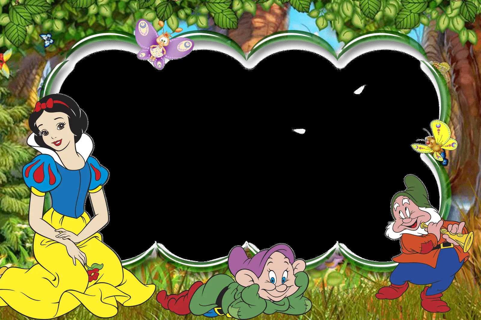 photoshop frame png | Frames Princesas Disney E Flores | Pelauts.Com |  Disney scrapbook, Disney frames, Snow white party