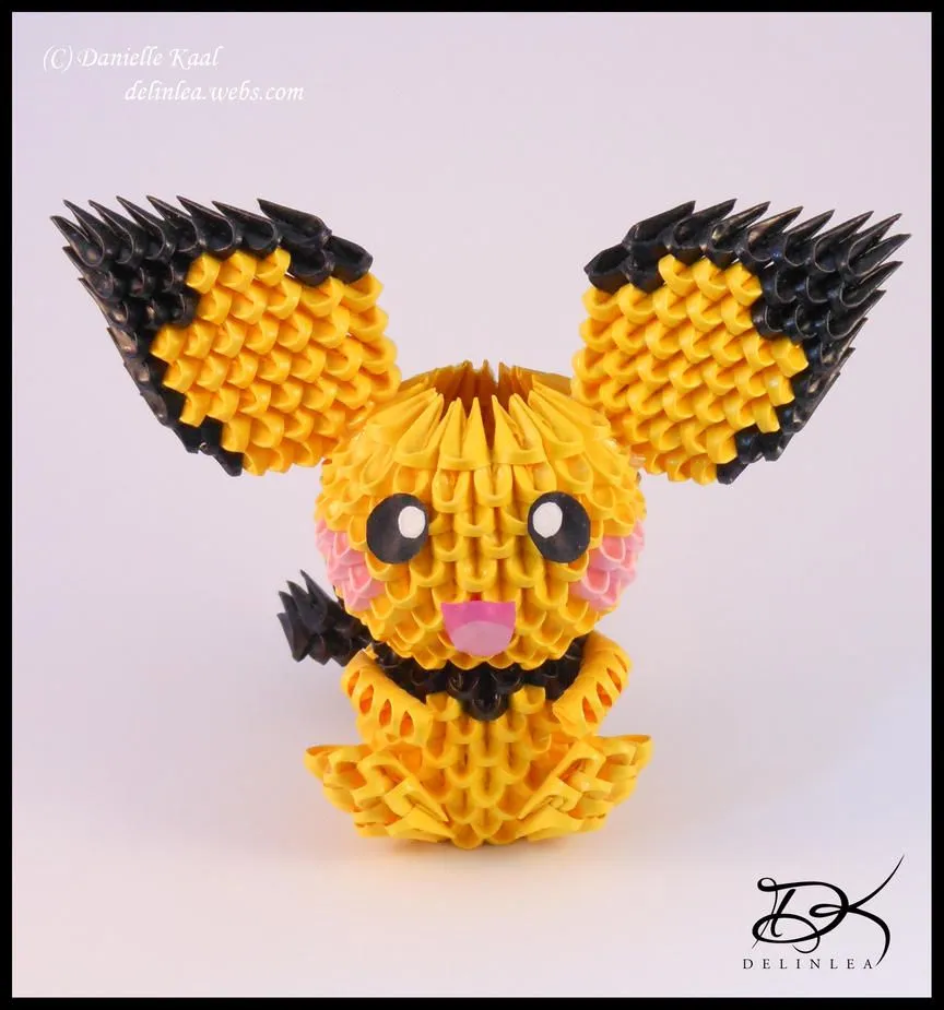 Pichu + Diagram -3D Origami- by Delinlea on DeviantArt