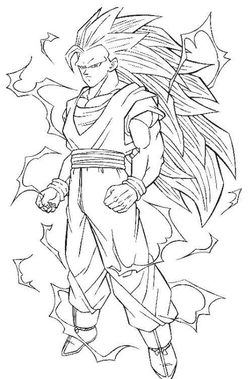 Pics For > Goku Super Saiyan 4 Coloring Pages