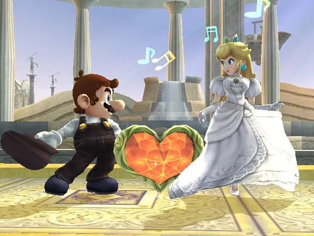 Picture number 3 is Mario and Peach dancing together for the first ...