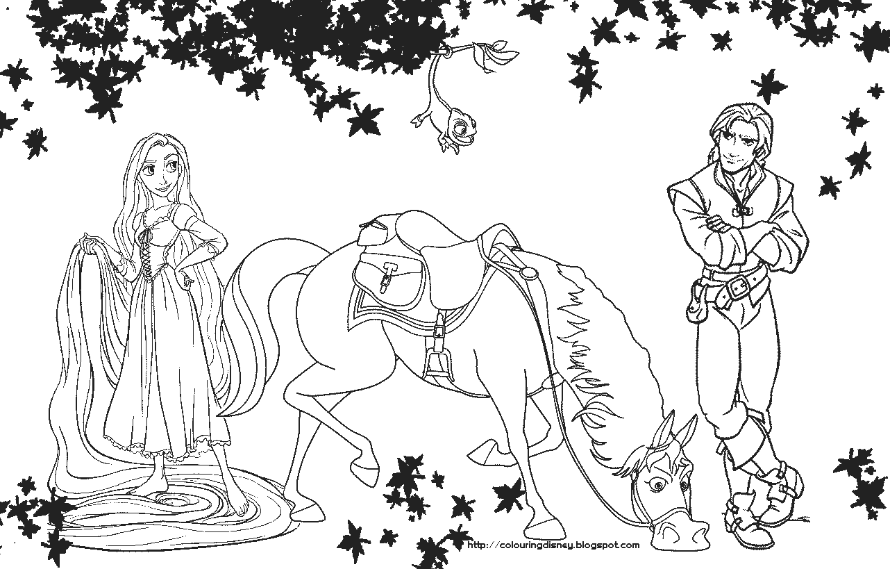 Pictures To Color: TANGLED COLORING PAGE TO PRINT AND COLOR