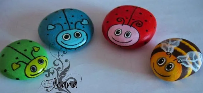 Piedras pintadas -Manualidades con niños ~ lodijoella