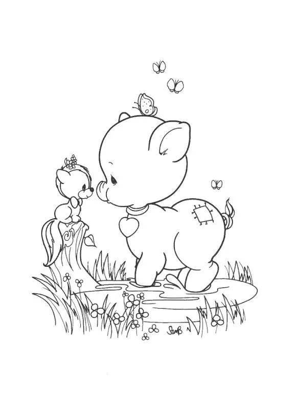 Pig precious moments coloring pages | Coloring Pages